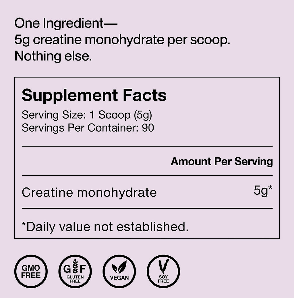 Momentous Creatine Monohydrate Powder - 5g Servings
