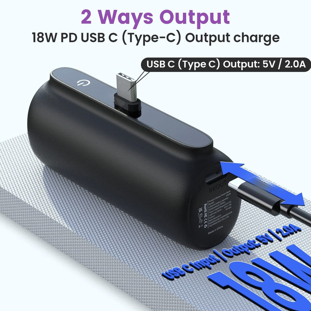 5500mAh Portable Charger External Battery Pack Power Bank For Samsung/Android US