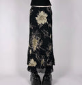 Goth Dark Y2K Double Layer Mesh A-Line Skirt Fairy