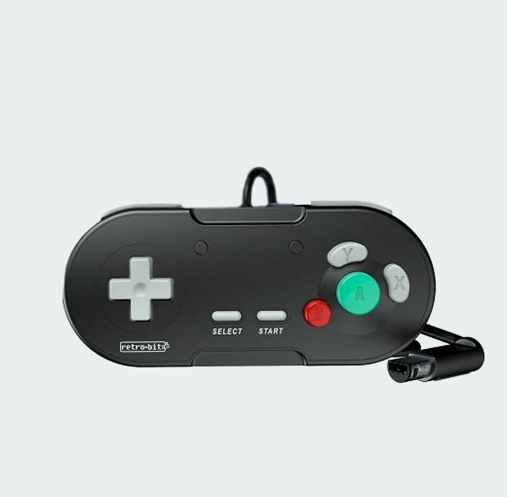 Retro-Bit Legacy GC Wired Controller GameCube Wii Black