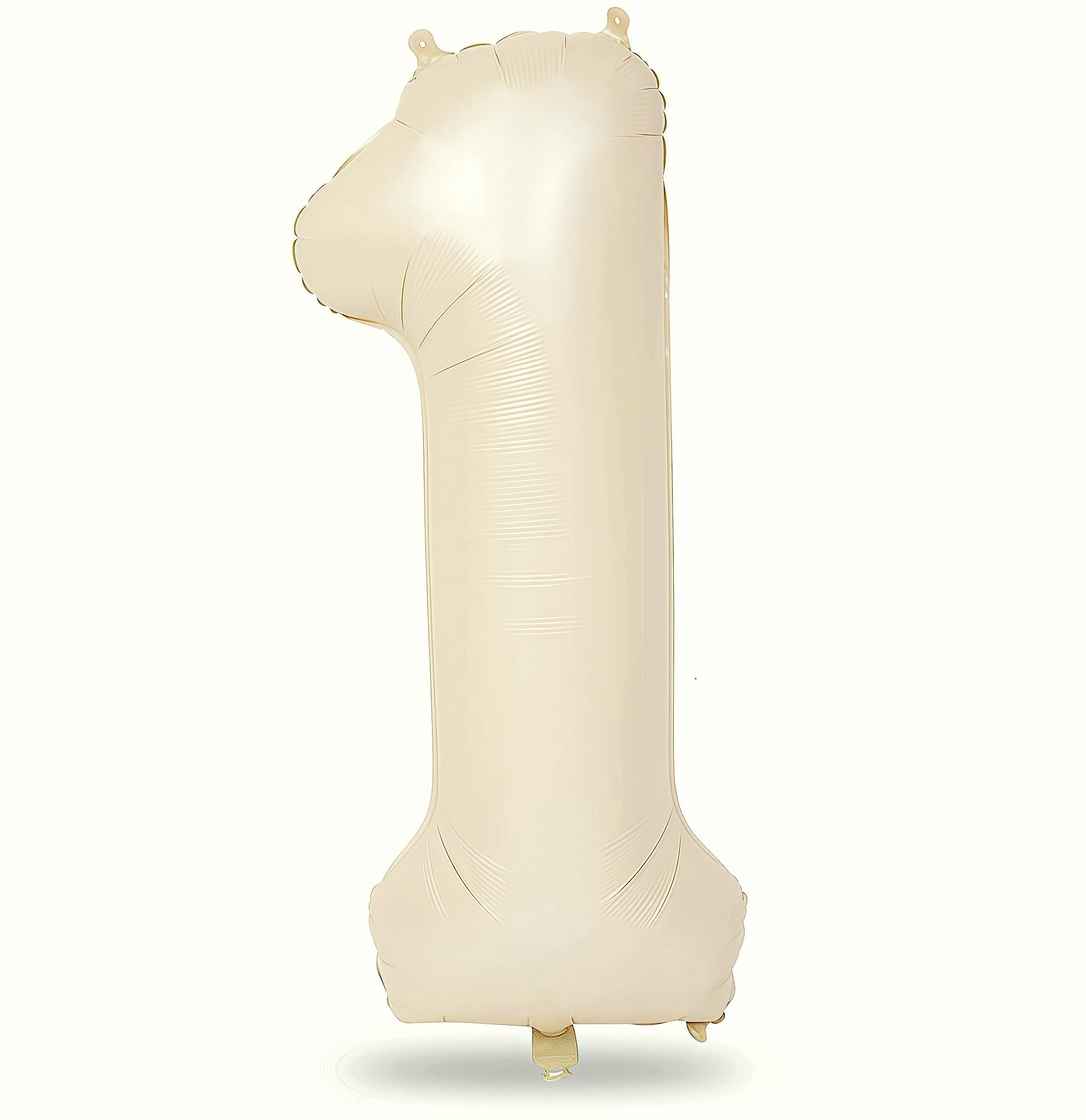 Lingqiang 40 Inch Number 1 Balloon Beige Foil Party Decoration