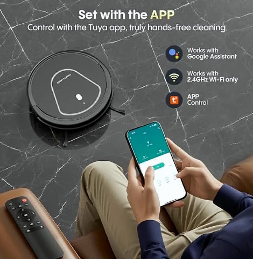 SHXI Robot Vacuum and Mop Combo, 5000Pa Suction