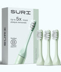 SURI Sonic Toothbrush Replacement Heads with Tongue Scraper