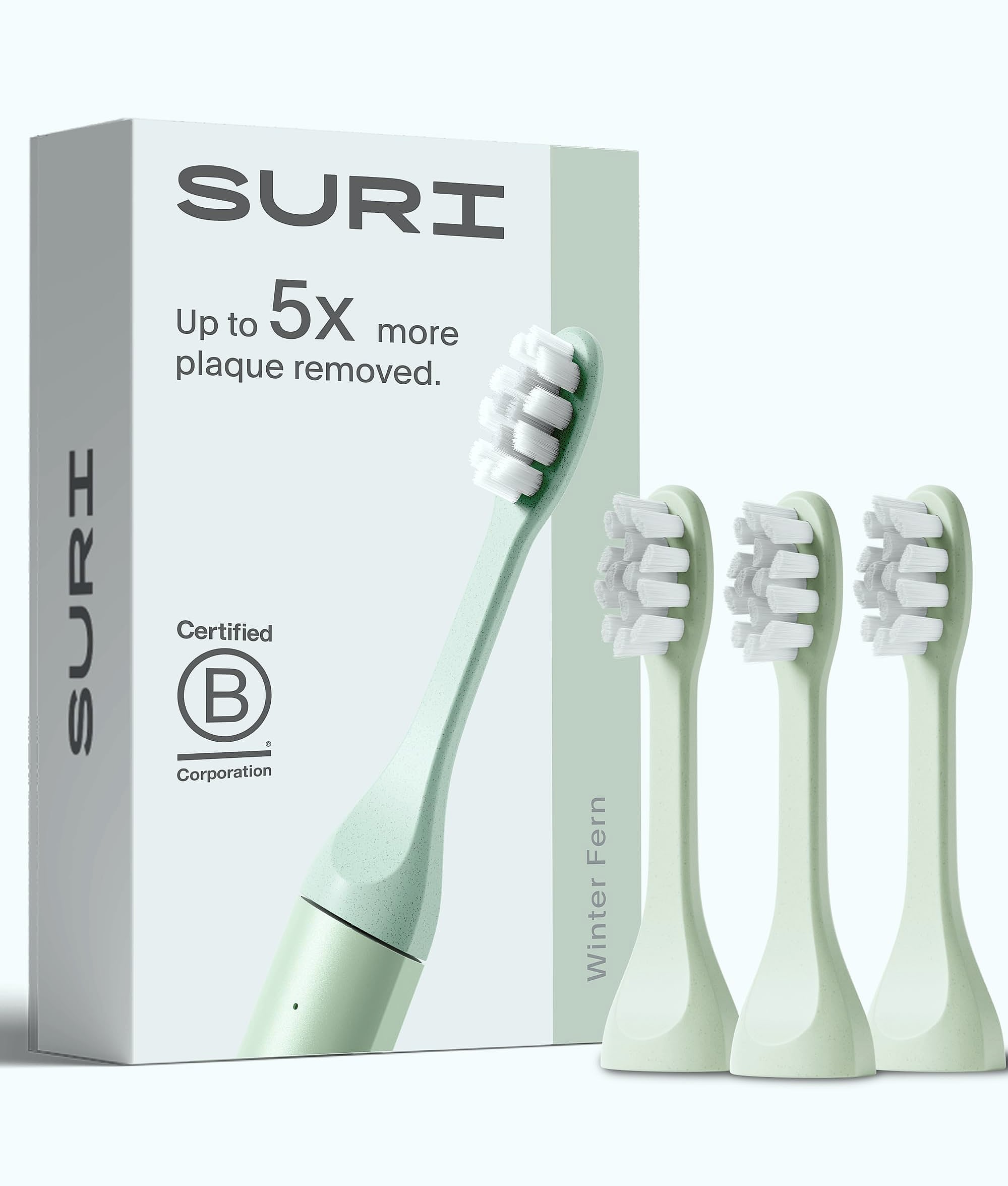 SURI Sonic Toothbrush Replacement Heads with Tongue Scraper