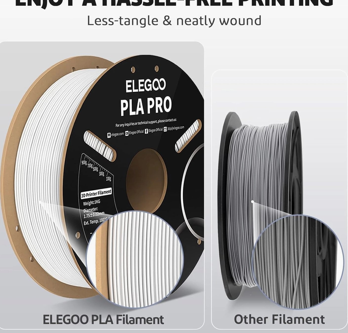 PLA PRO Filament 1.75mm Green 1kg, 30-250mm/s Printing Speed Improved Rigidity 3D