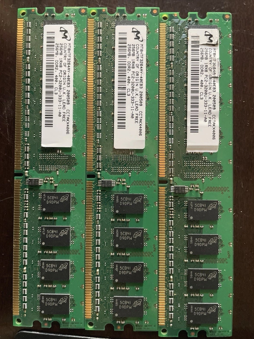 Lot of 40 Pieces Desktop And Server RAM Memory Modules Mixed - 3 Pounds