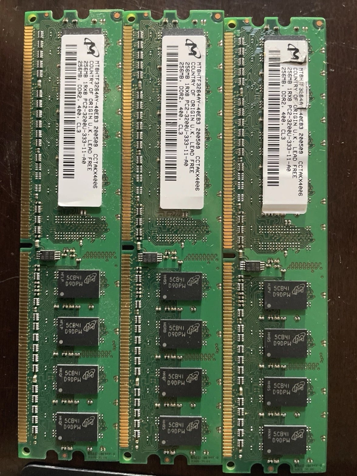 Lot of 40 Pieces Desktop And Server RAM Memory Modules Mixed - 3 Pounds