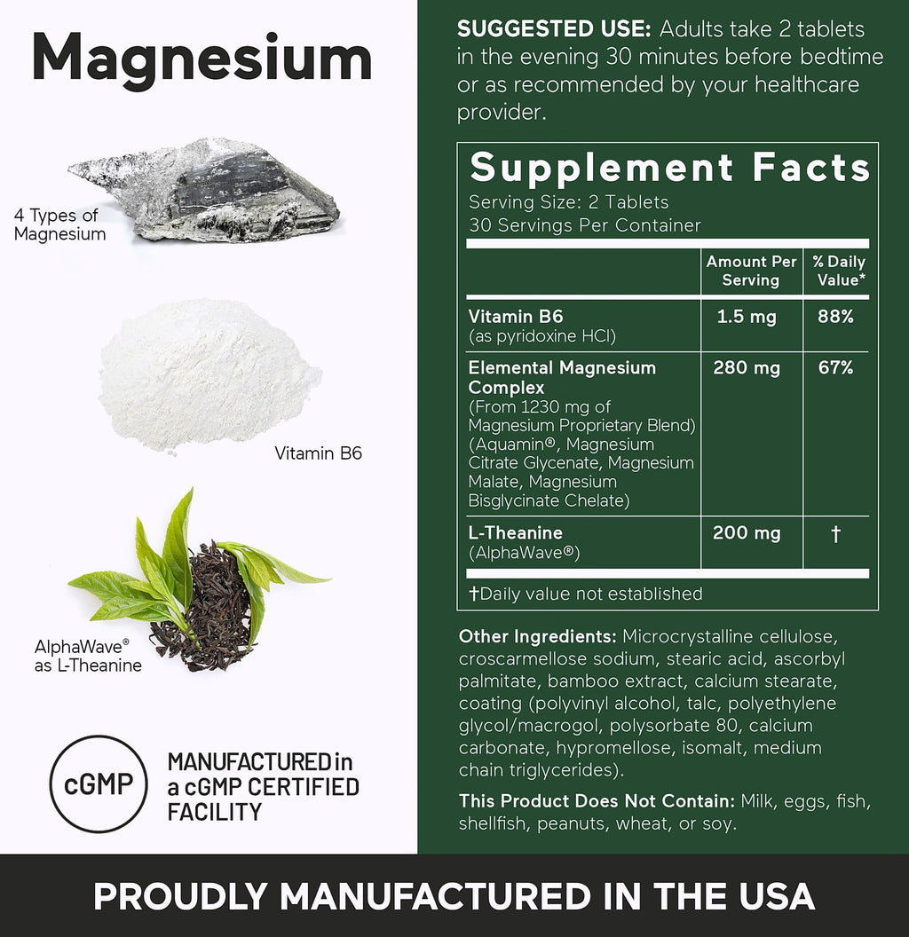 Smarter Nutrition Magnesium Complex Chelated Glycinate Sleep Support