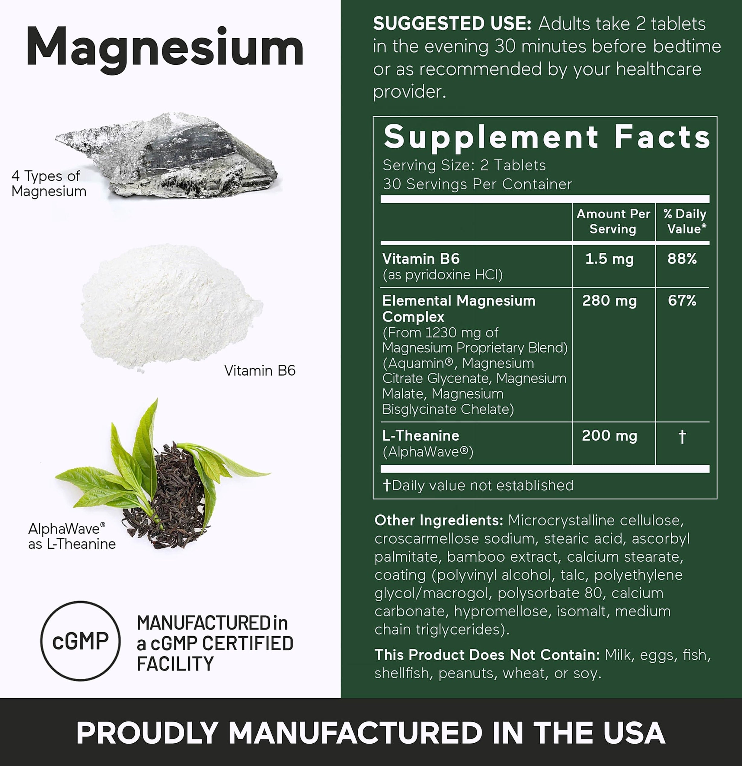 Smarter Nutrition Magnesium Complex Chelated Glycinate Sleep Support