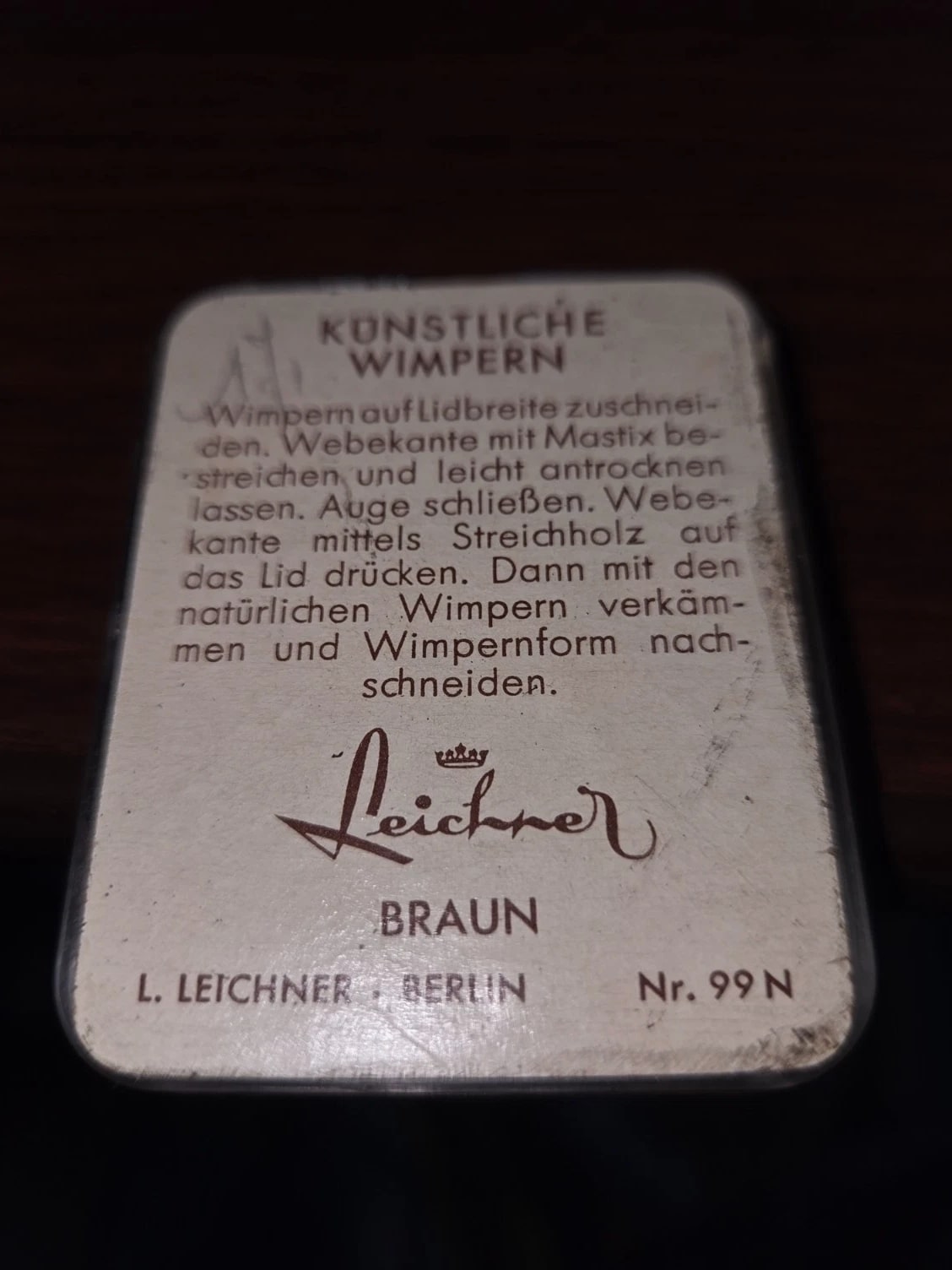 Sharon Tate Owned Worn Leichner Braun German Eyelashes from Sydney Guilaroff
