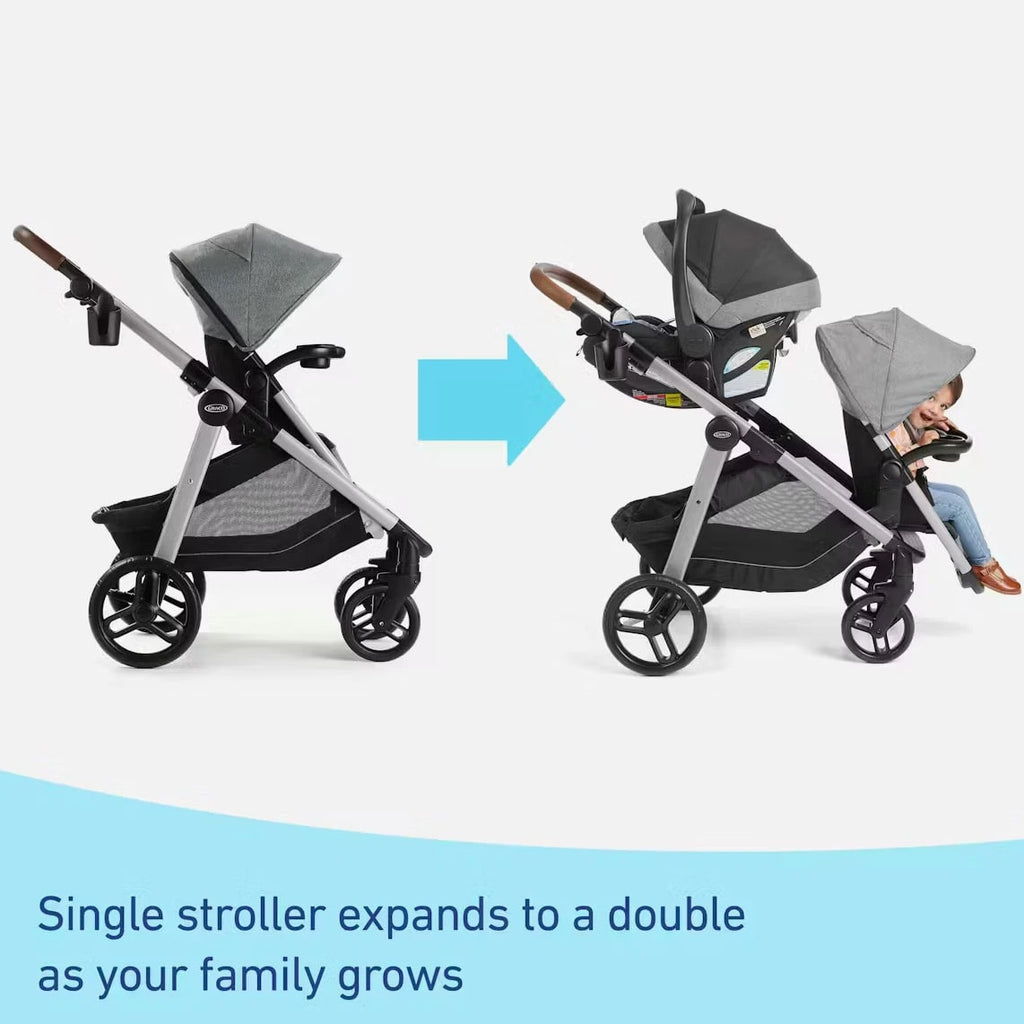 Graco Modes Nest2Grow DLX Travel System Riordan Fashion NEW! SnugRide SnugFit