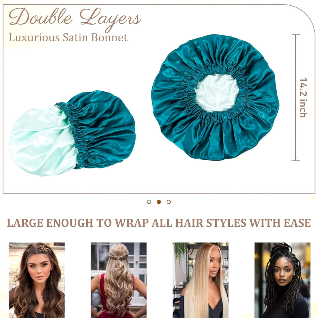 Satin Bonnet Silk Bonnet Hair Bonnet for Sleeping - Slouchy Beanie Hat Sleep Cap