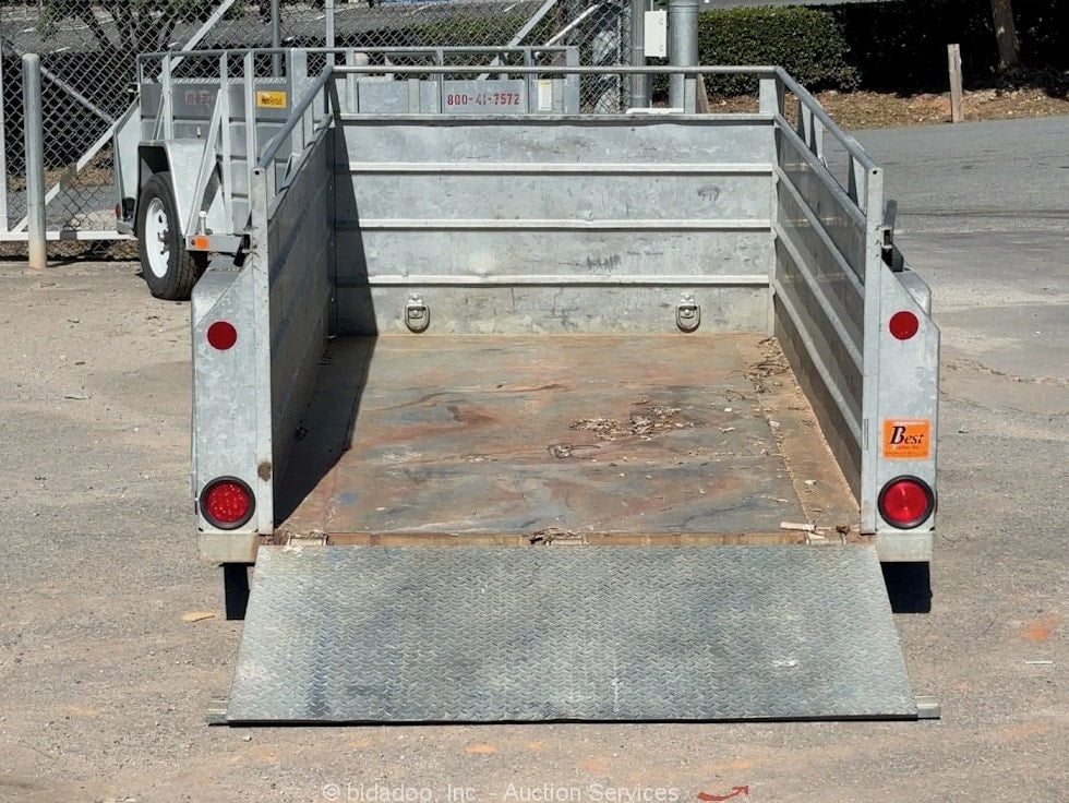 2018 Best Trailer Inc 5X8US Single Axle 8' Utility Equipment Box Trailer with Ramp