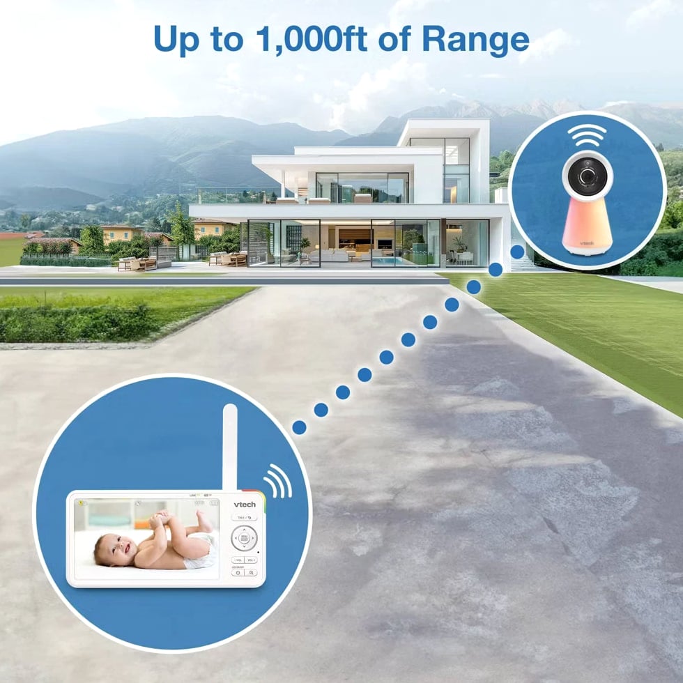 V-Tech 5.5" HD Smart Fixed Position Video Baby Monitor