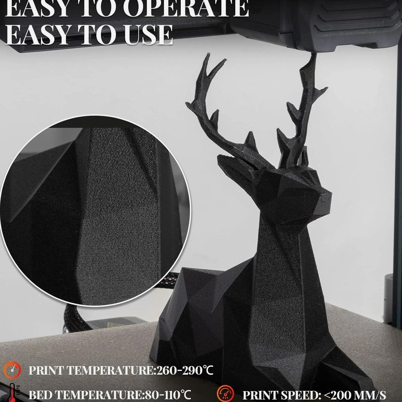 TINMORRY Glass Fiber Reinforced PETG Filament 1.75mm - High Impact Resistance PET