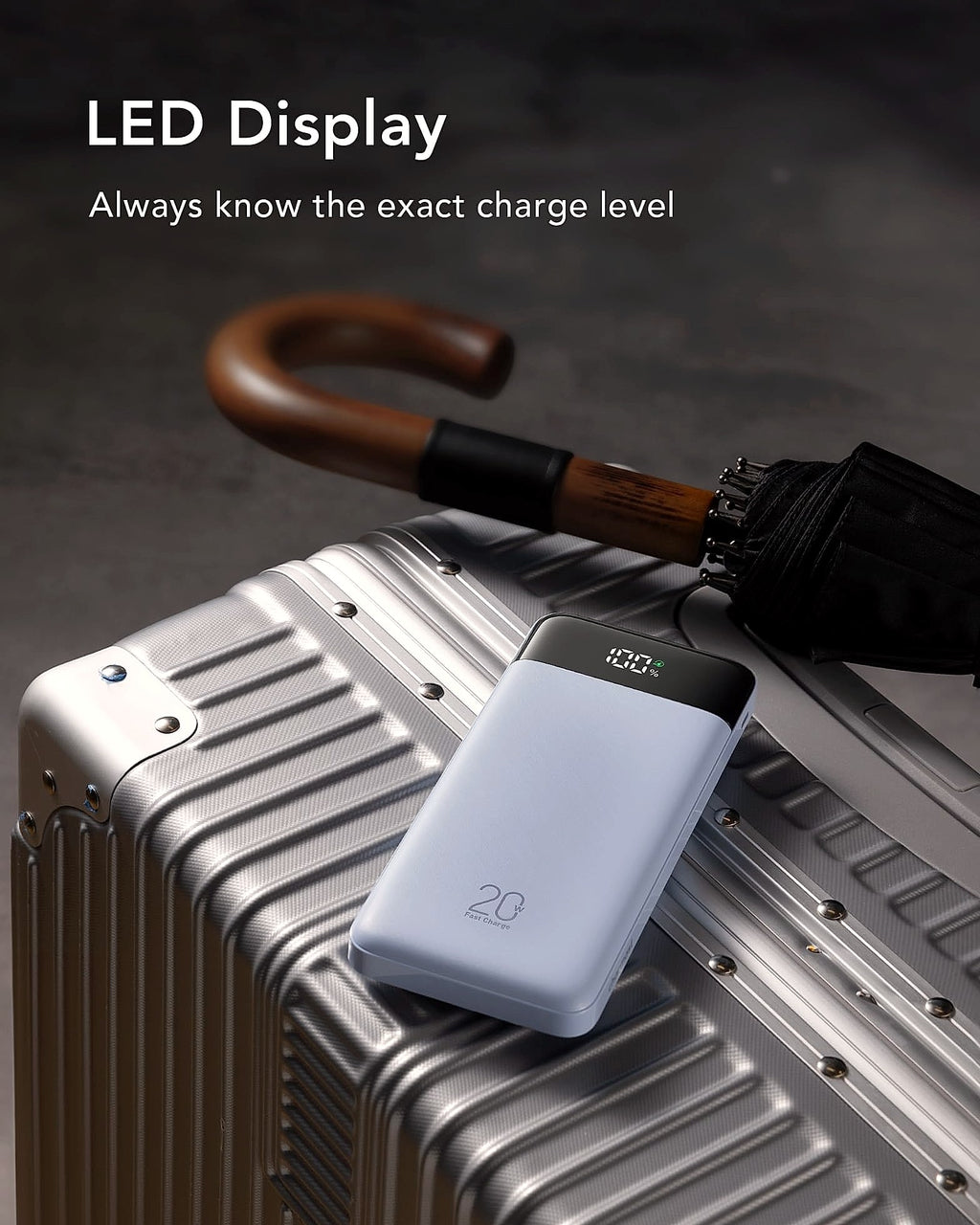 Charmast 20000mAh Portable Charger with Built-in Cables