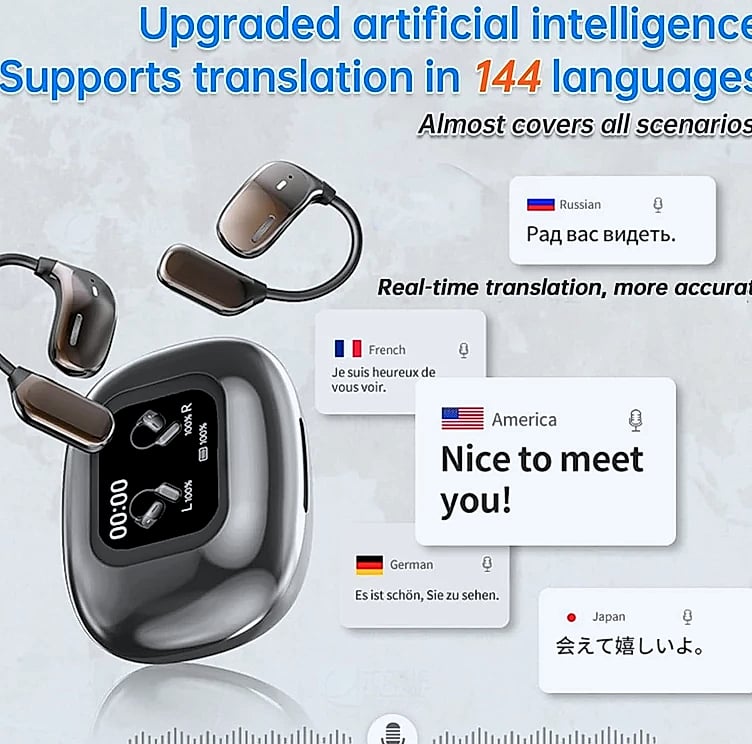 UYUXIO AI Translating Earbuds with 144 Languages