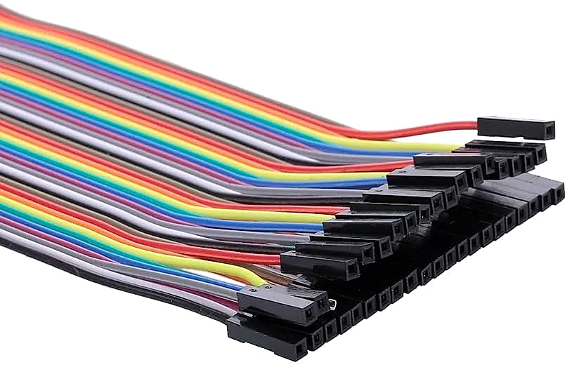 Male to Female 40-pin Dupont Jumper Cable, 8-inch Length - Ideal for Connections Between Microcontrollers and Solderless Breadboards, Peripherals, or Breakout Boards