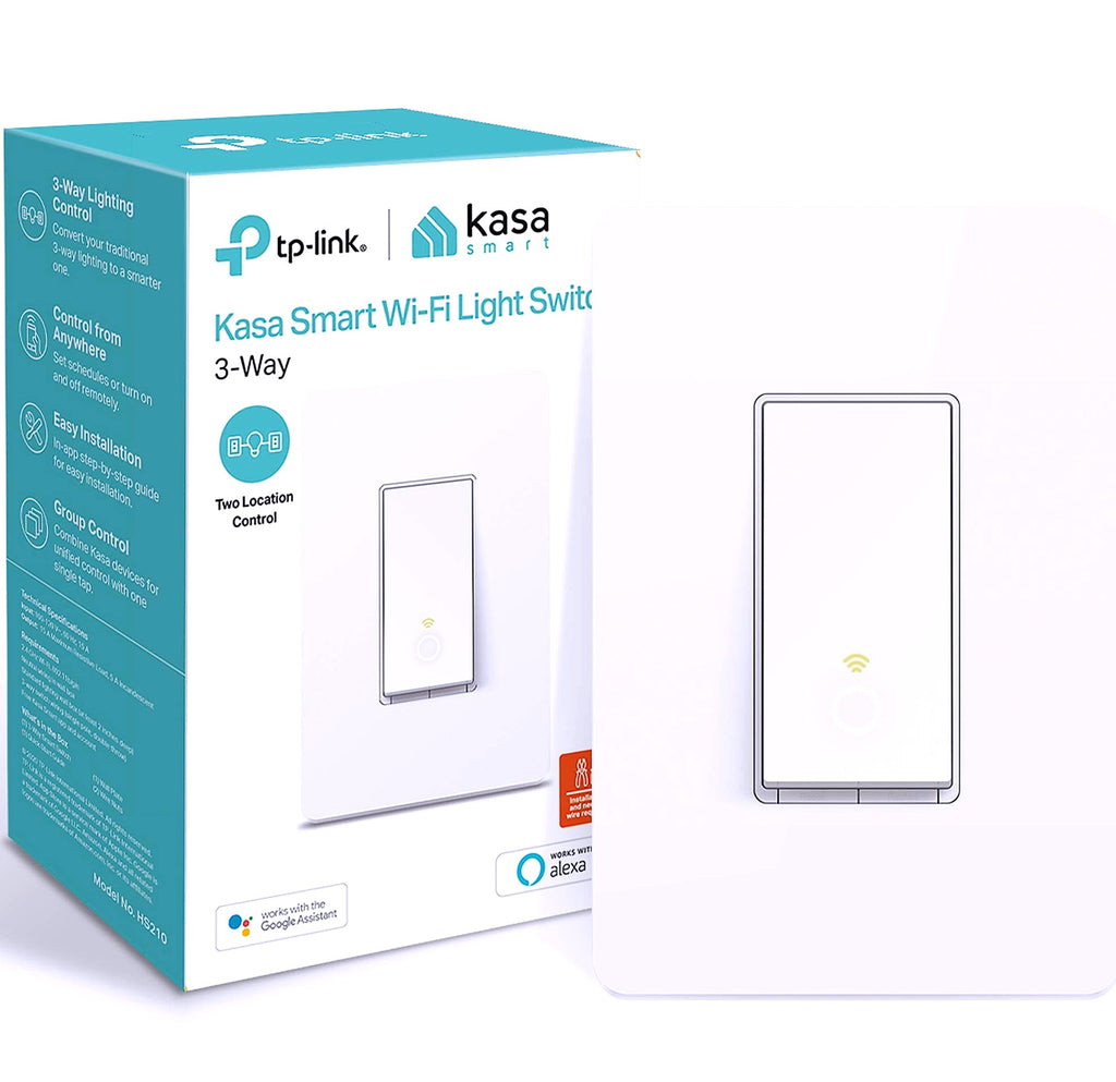 Kasa Smart HS210 3-Way Wi-Fi Light Switch Kit, 2-Pack