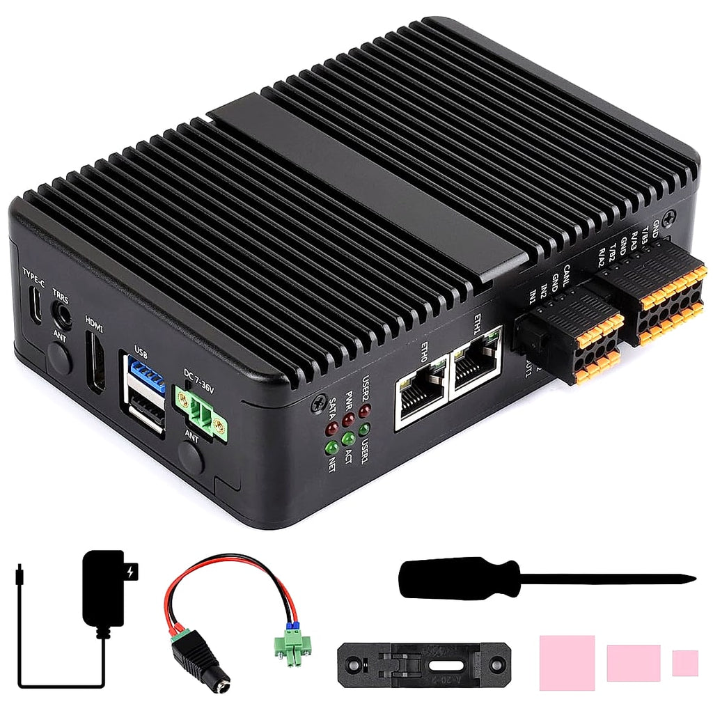 Waveshare CM5 Industrial Computer Dual Ethernet 4G/5G Edge Computing