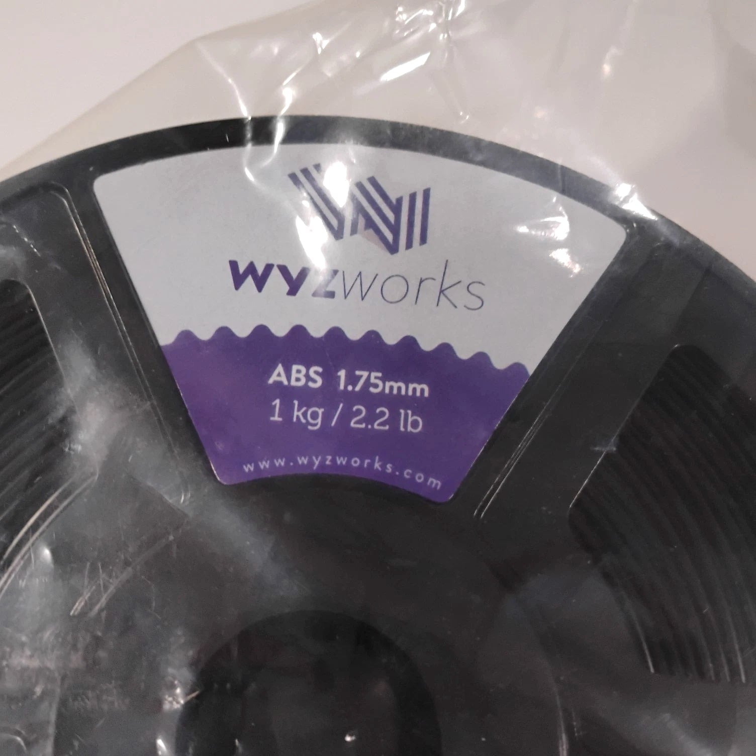 WYZ Works 1 KG Spool Black ABS 1.75mm 3D Printer Filament