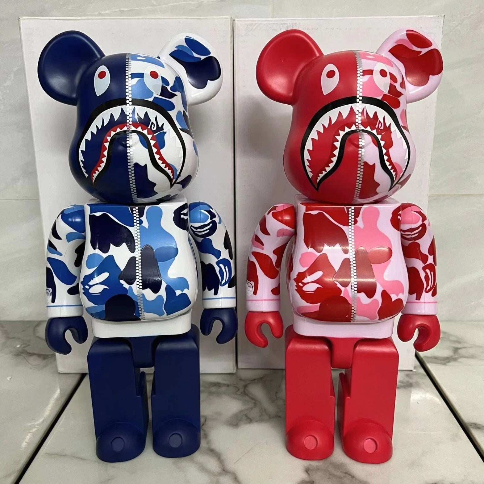 400% Bearbrick A BATHING APE Shark Series Action Figure Art Toy Collectible Gift
