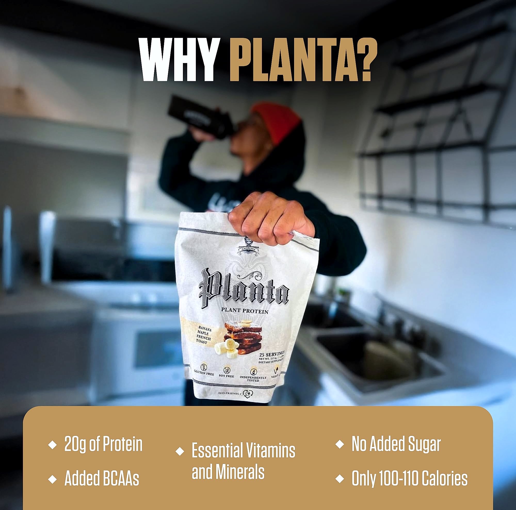 Ambrosia Plant Based Protein Powder 20g Pea Protein