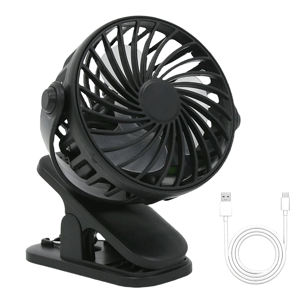 Oeny Mini Clip Fan USB Rechargeable Portable Cooling