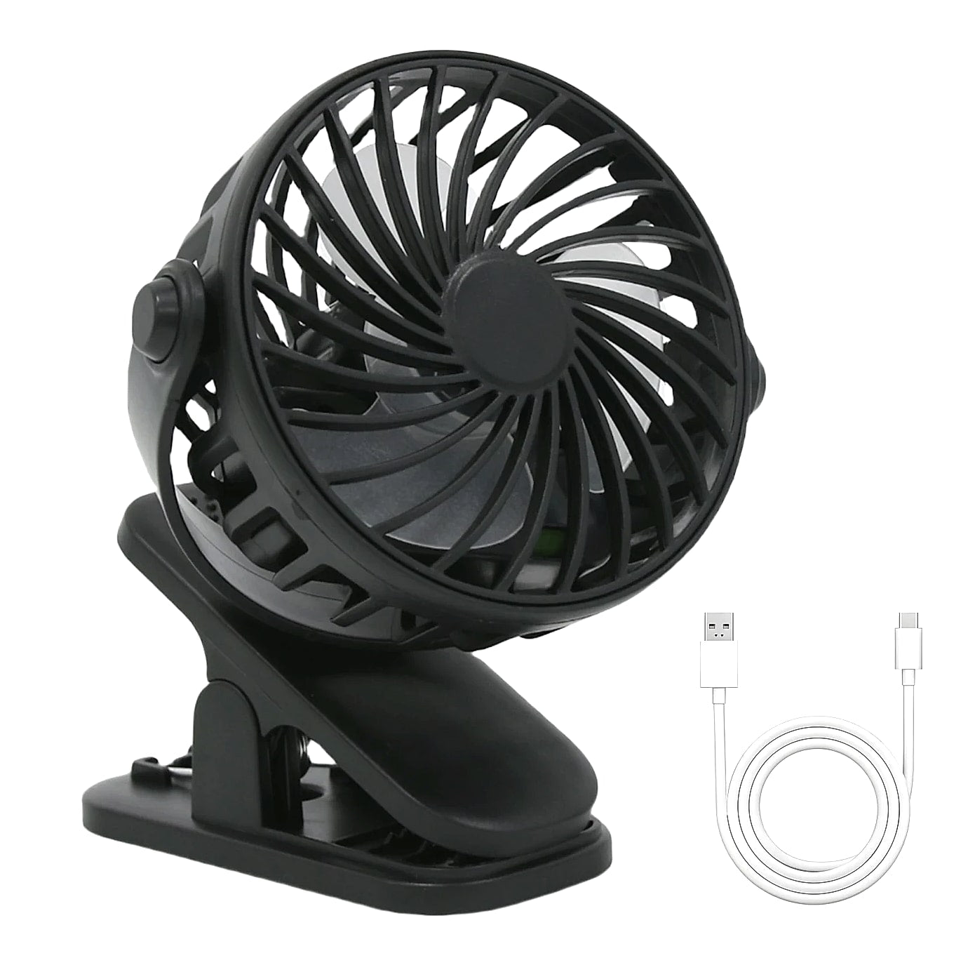 Oeny Mini Clip Fan USB Rechargeable Portable Cooling