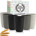 Drinking Glasses 16oz Wheat Straw Cups-Stackable and Reusable Cups, Alternati...