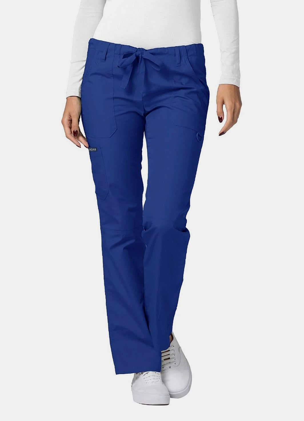 Adar Medical Uniform Low Rise Multi Pocket Drawstring Straight Leg Scrub Pants