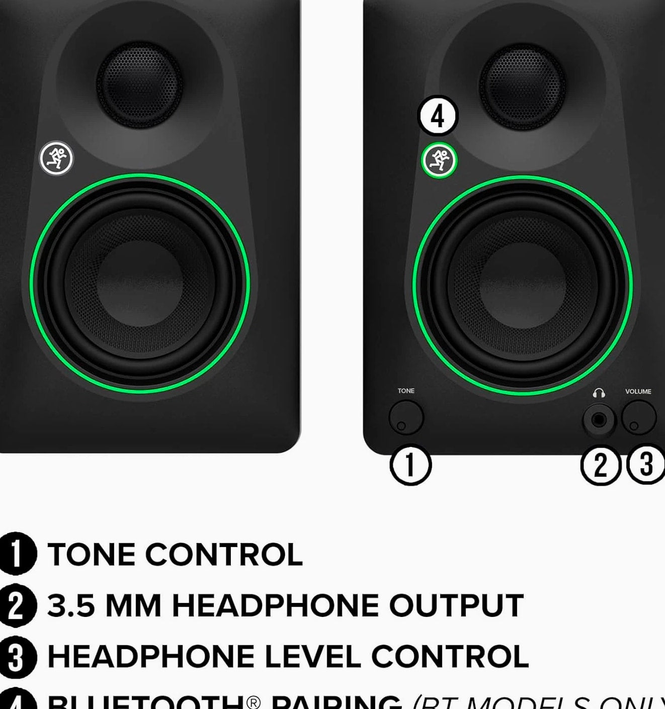 CR3.5 3.5" Creative Reference Powered Studio Monitors with Tone Knob and Locatio
