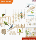13PCS Hanging Bird Toys Set with Perches and Chew Toys - Perfect for Parakeets