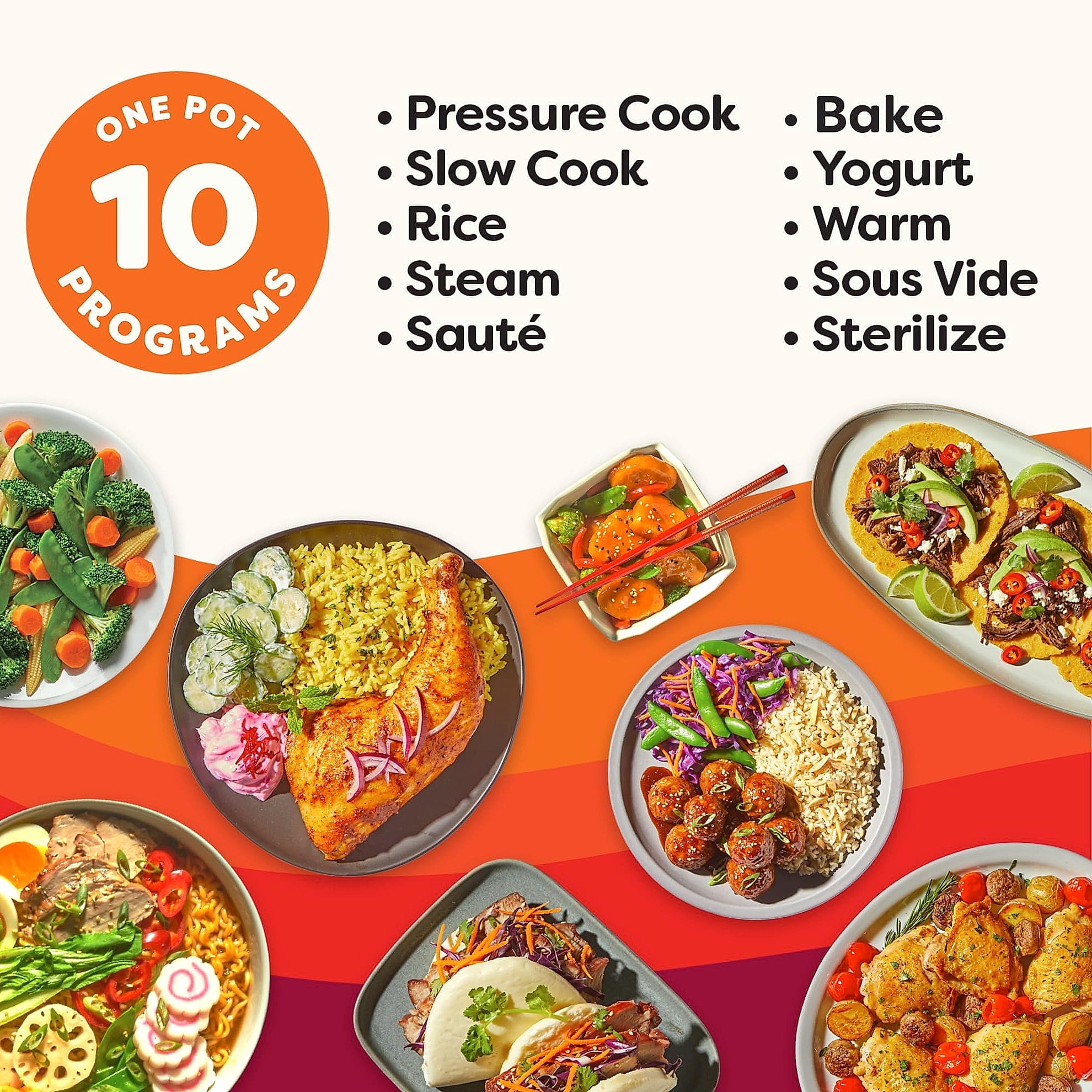 Instant Pot Pro 10-in-1 Pressure Cooker, 6 Quart