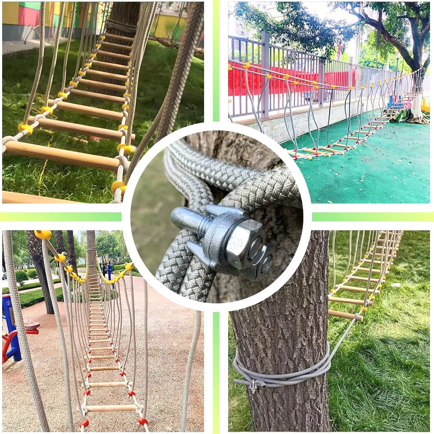 Kindergarten Outdoor Bridge Children'S Sports Fitness Training Equipment Solid W
