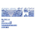 Translucent Side Printed Keycap Set For 136Keys Mechanical Keyboard Keycaps