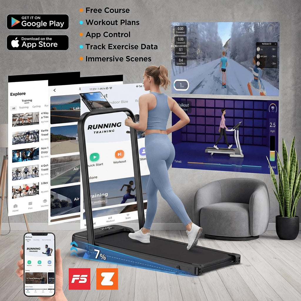 New 5 % lncline Walking Pad，4-in-1 Walking Pad Treadmill With vibration mode