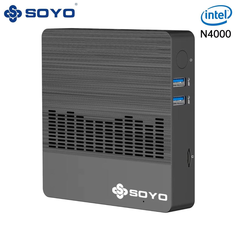 Intel N4000 Fanless Silent Mini PC 6GB DDR4 RAM 128GB SSD HDMI VGA 4K LAN WIFI