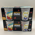 (2) Sets Of 2 South Park Glassware Shot Glasses 1.5 Oz. Valentine's Day New