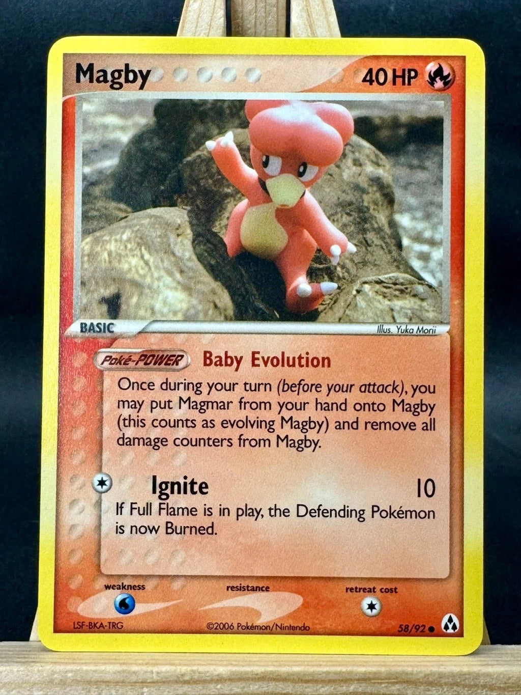 Magby Yuka Morii (Clay) Pokemon Trading Card Game - Legend Maker 58/92 NM
