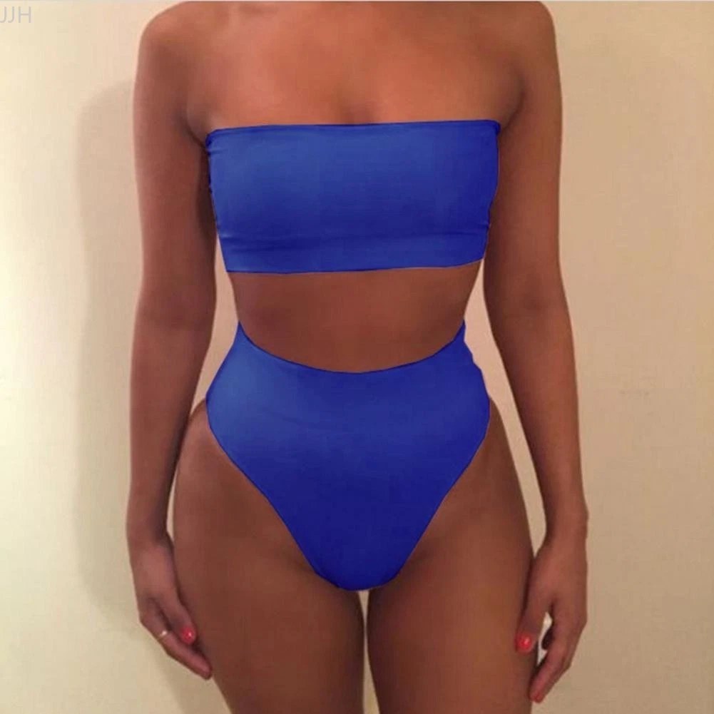 ·Trendy Ladies' Swimwear Strapless Bikini Set for All Season Activities