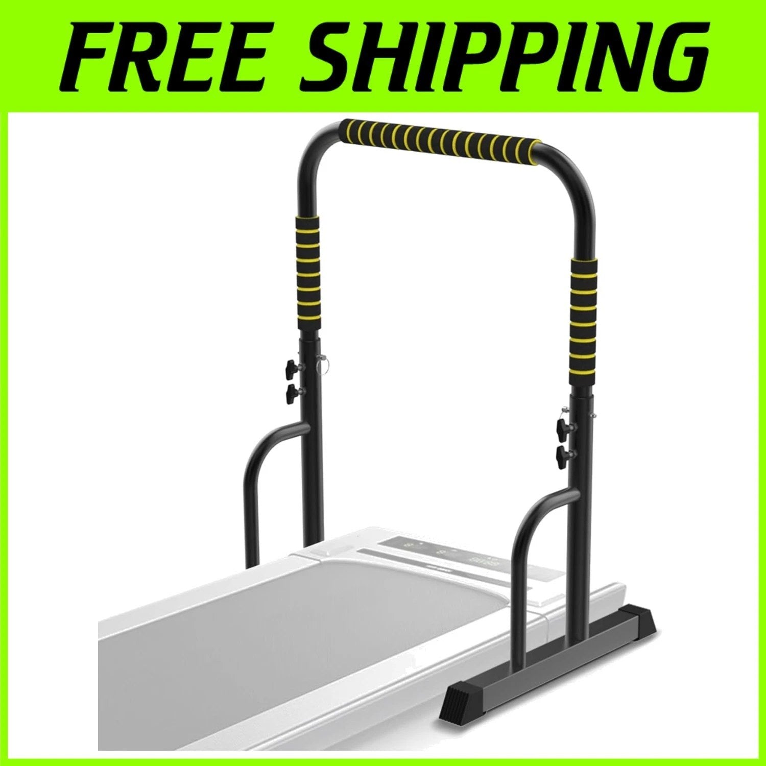 Adjustable Walking Pad Handle - Black/Yellow=