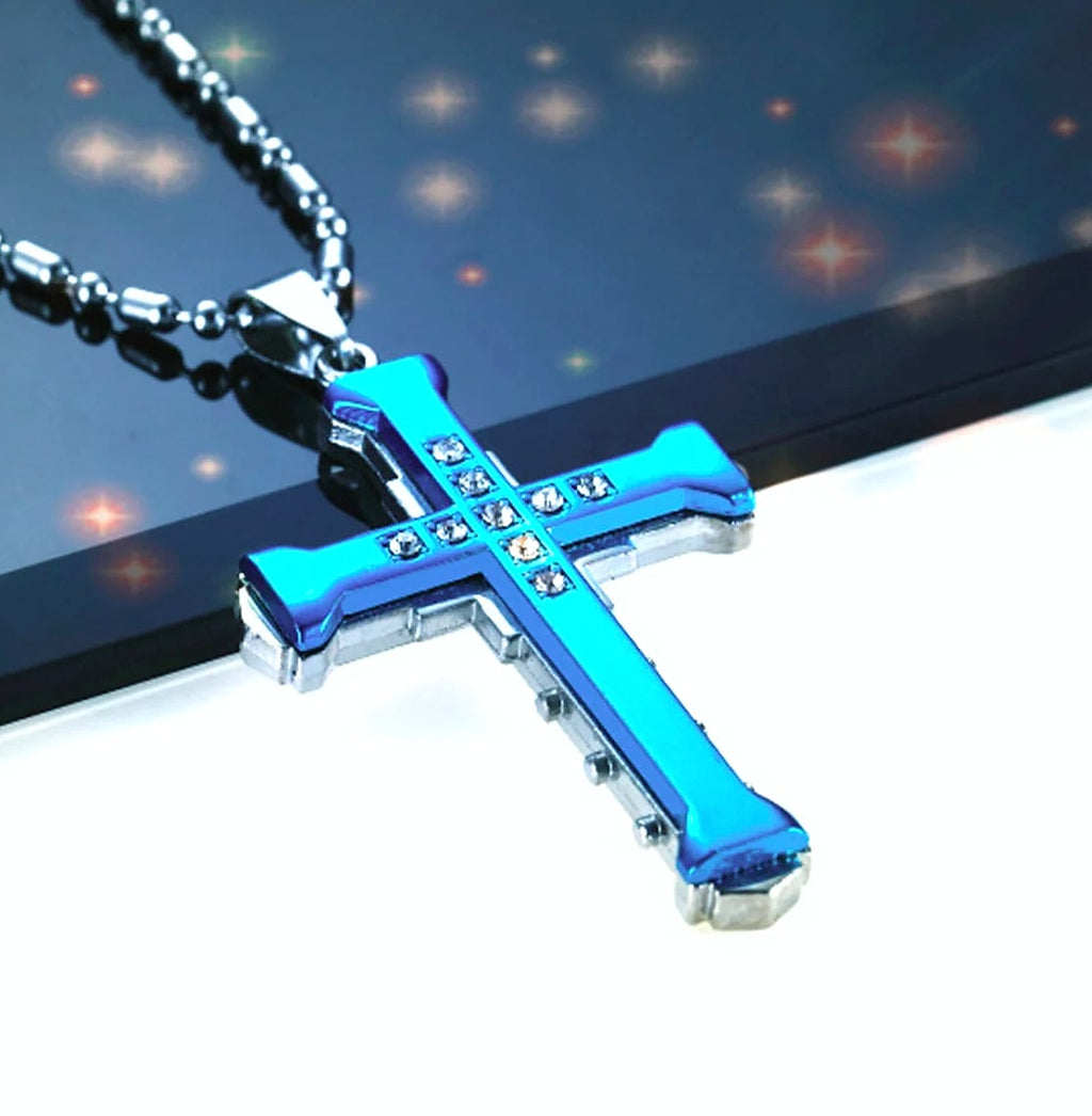 ATMDOG Stainless Steel Cross Necklace Religious Pendant