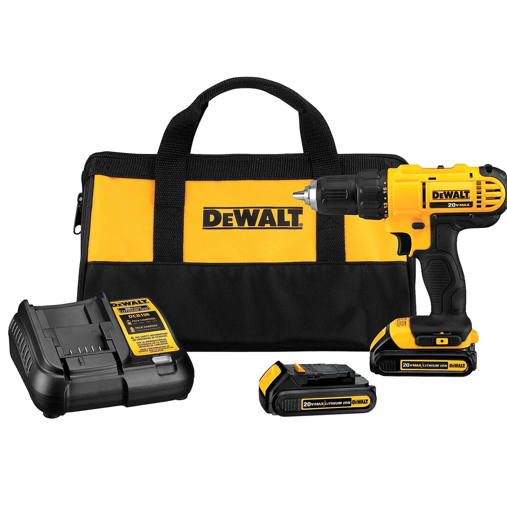 DeWalt DCD771C2 20V Cordless Drill Driver Kit with 2 Batteries