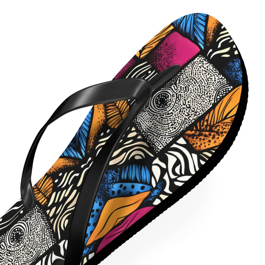 Floral and Feather Flip Flops | Beach Sandals for Summer Vibes Vacation Footwear