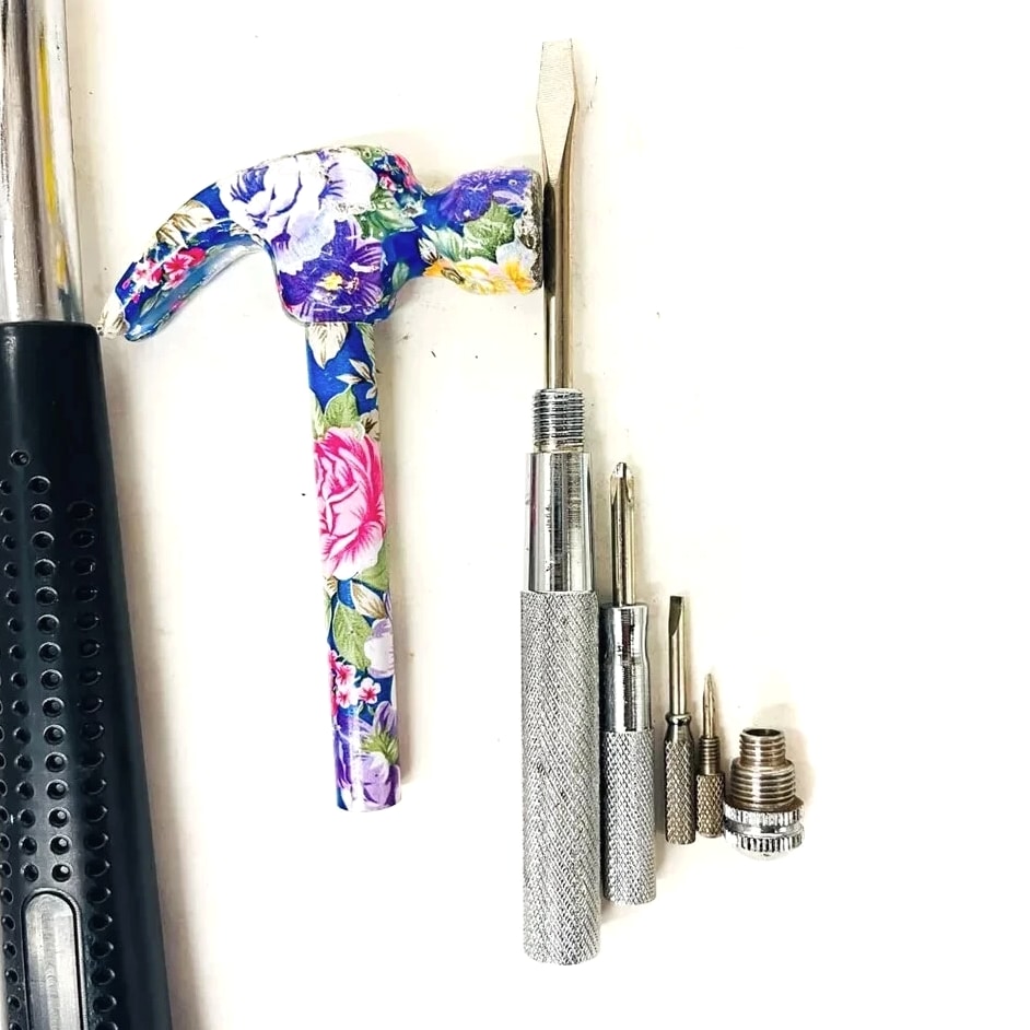 11Pc Gardening Tools Kit For Home Drywall Jab Saw, Safety Floral Hammer and More