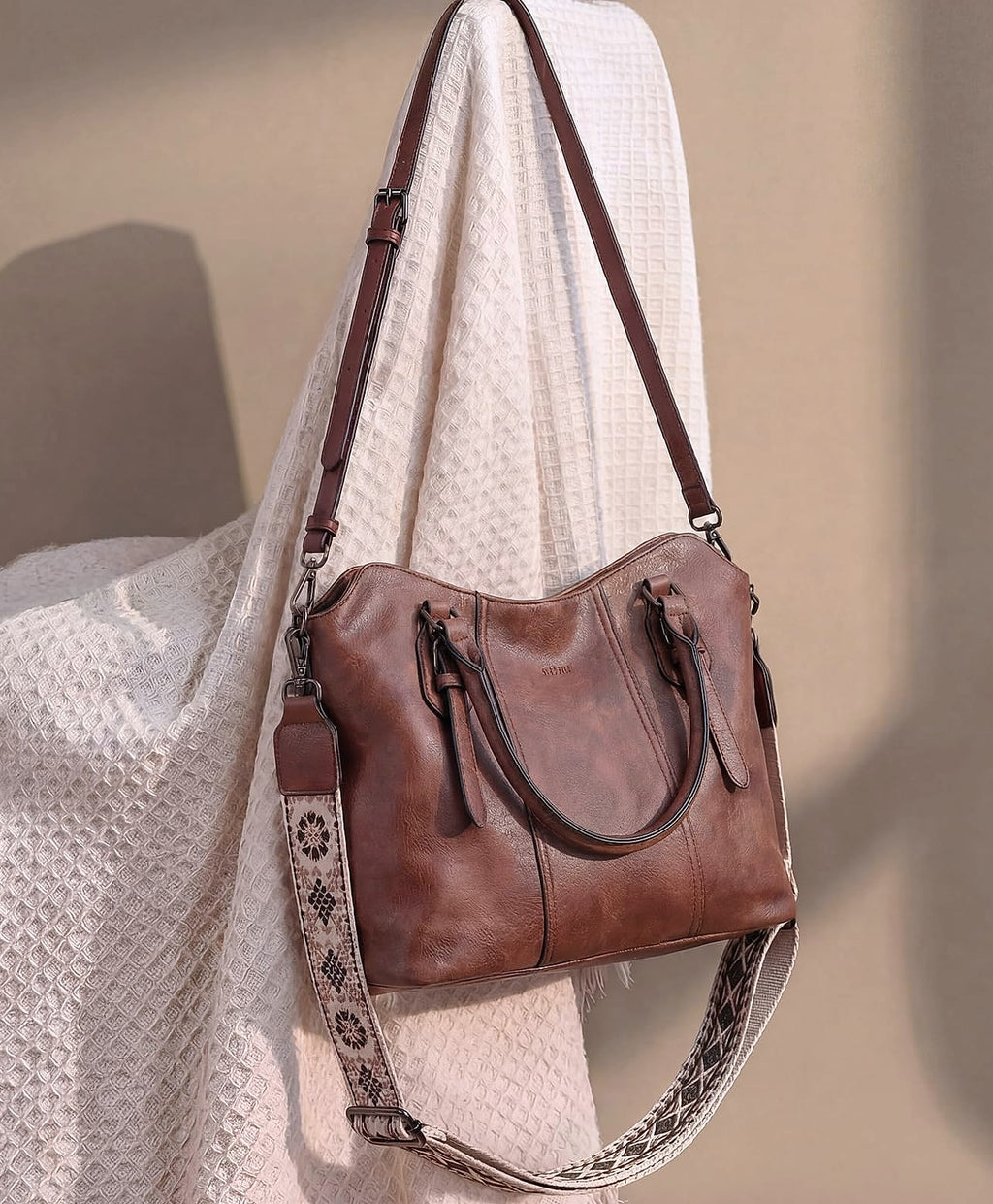 VASCHY Hobo Bag Women Vegan Leather Satchel Crossbody