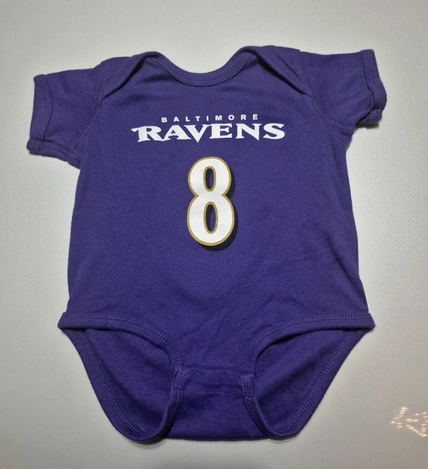 Baby Infant Lamar Jackson Baltimore Ravens One Piece Size 18M/3-12 Months Outfit