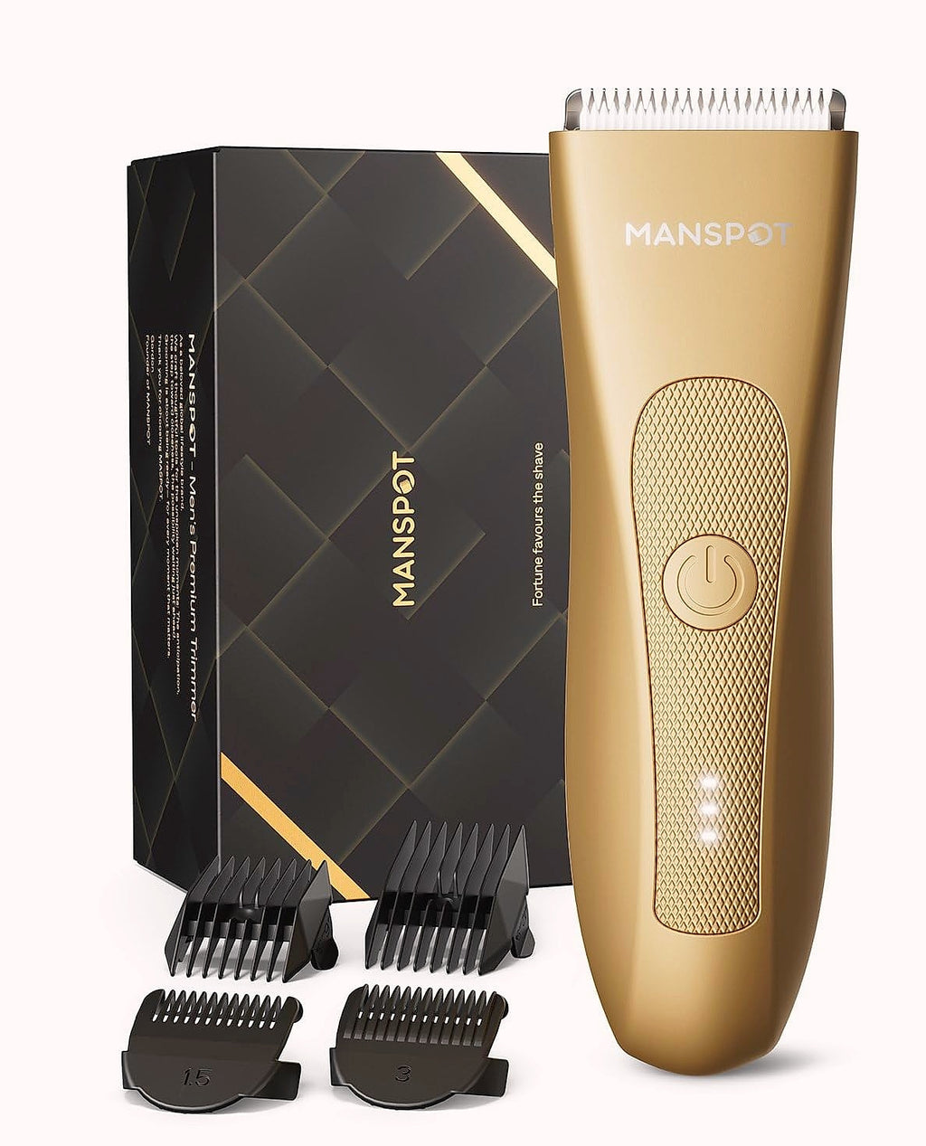 MANSPOT Groin Body Hair Trimmer with 4 Guards and Ceramic Blades