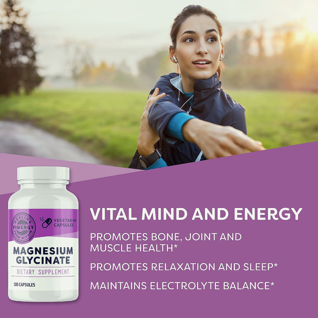 Vimergy Magnesium Glycinate Supplement, 180 Caps